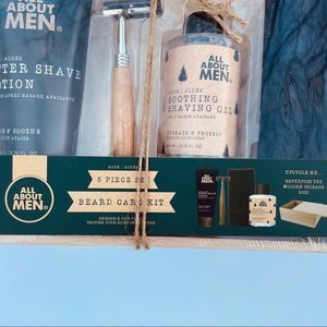 Brand New All About Men Aloe 5 Piece Set Beard Care Kit